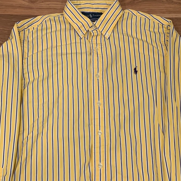Ralph Lauren L/S Striped Casual Dress Shirt Size L - Picture 3 of 6